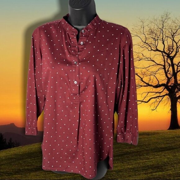 MADEWELL Shirred Popover Top in Microdot Size Extra Small - Picture 3 of 13